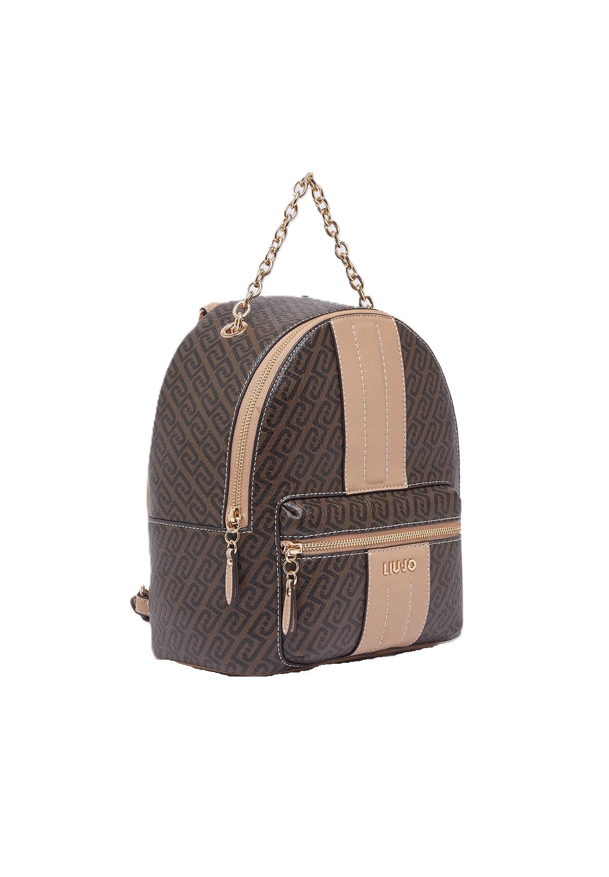 Liu Jo Zaino Donna Ematite M AA6111 E1118, Testa di Moro, Similpelle, 24x31x15 cm, con Tasca Esterna e Interna, Spallacci Regolabili