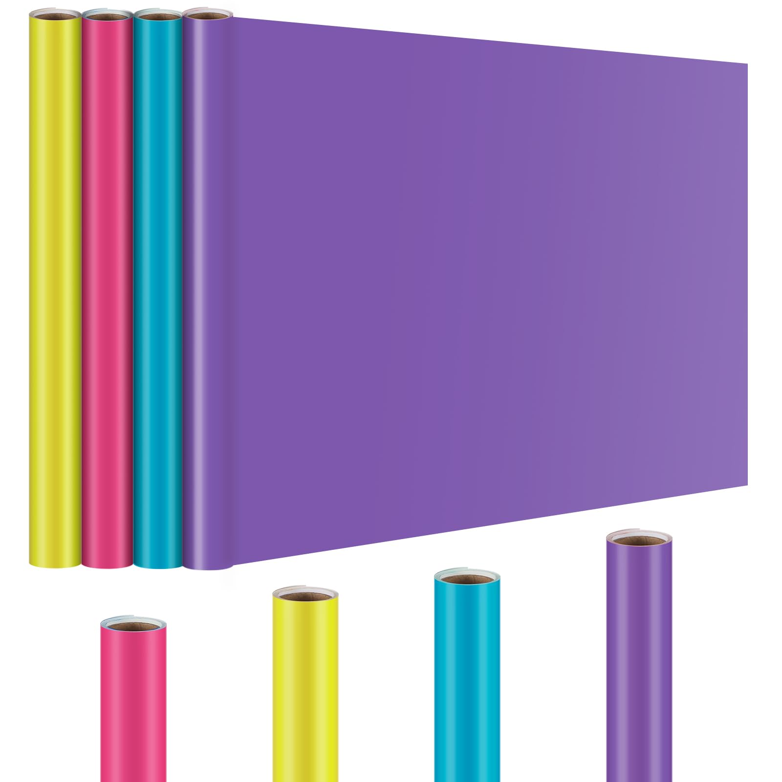 colarr 4 rolls bulletin board paper 48'' x 12' fade resistant paper for classroom decor bulletin board roll paper painting watercolors acrylic paints paper roll for wall art crafts (fresh color)