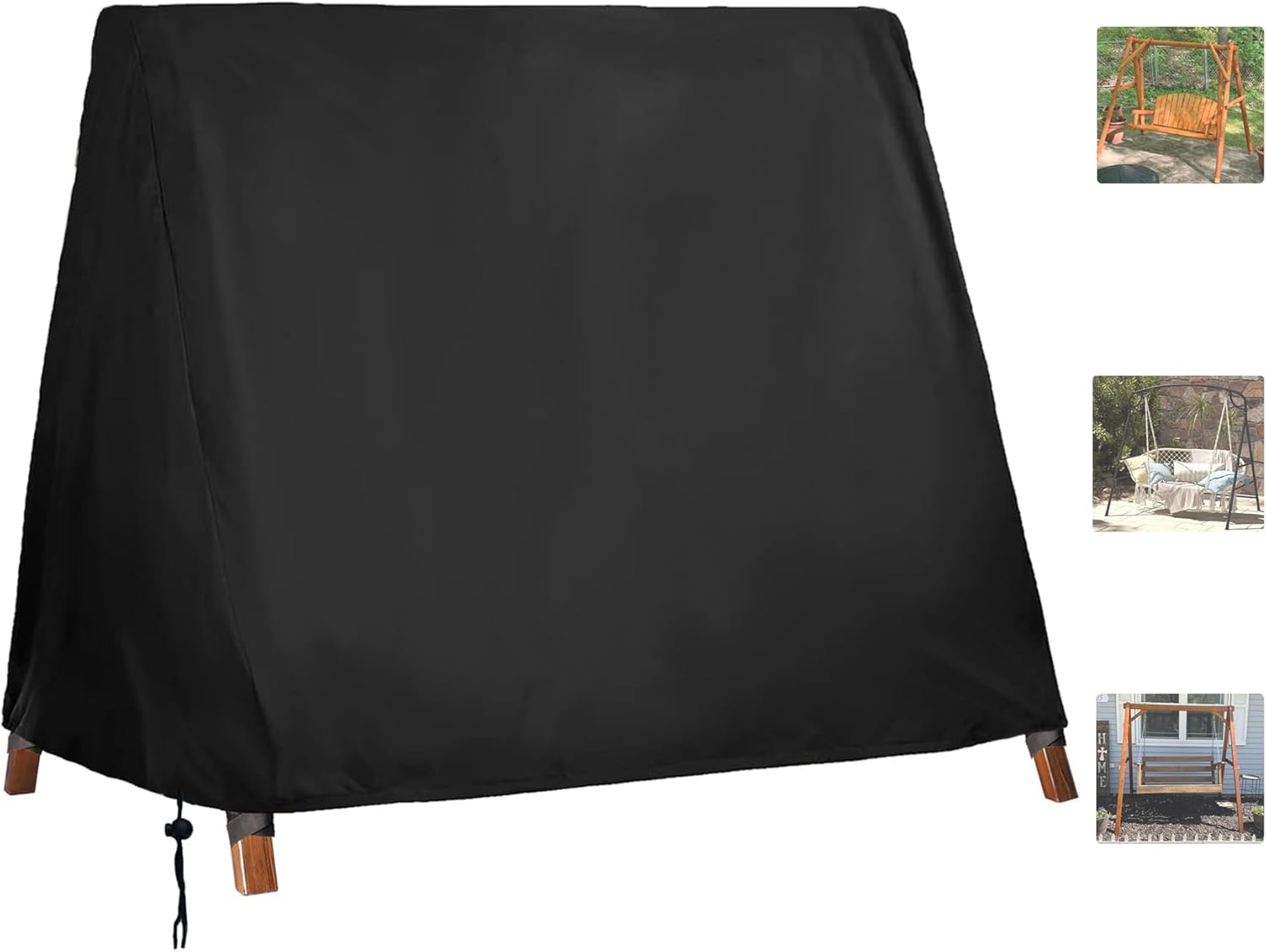 FLYMEI Outdoor Swing Cover Waterproof for A Frame Patio Swing/Outdoor Furniture Porch/Glider Hammock, Waterproof and Windproof, 83" L×55" W×67" H