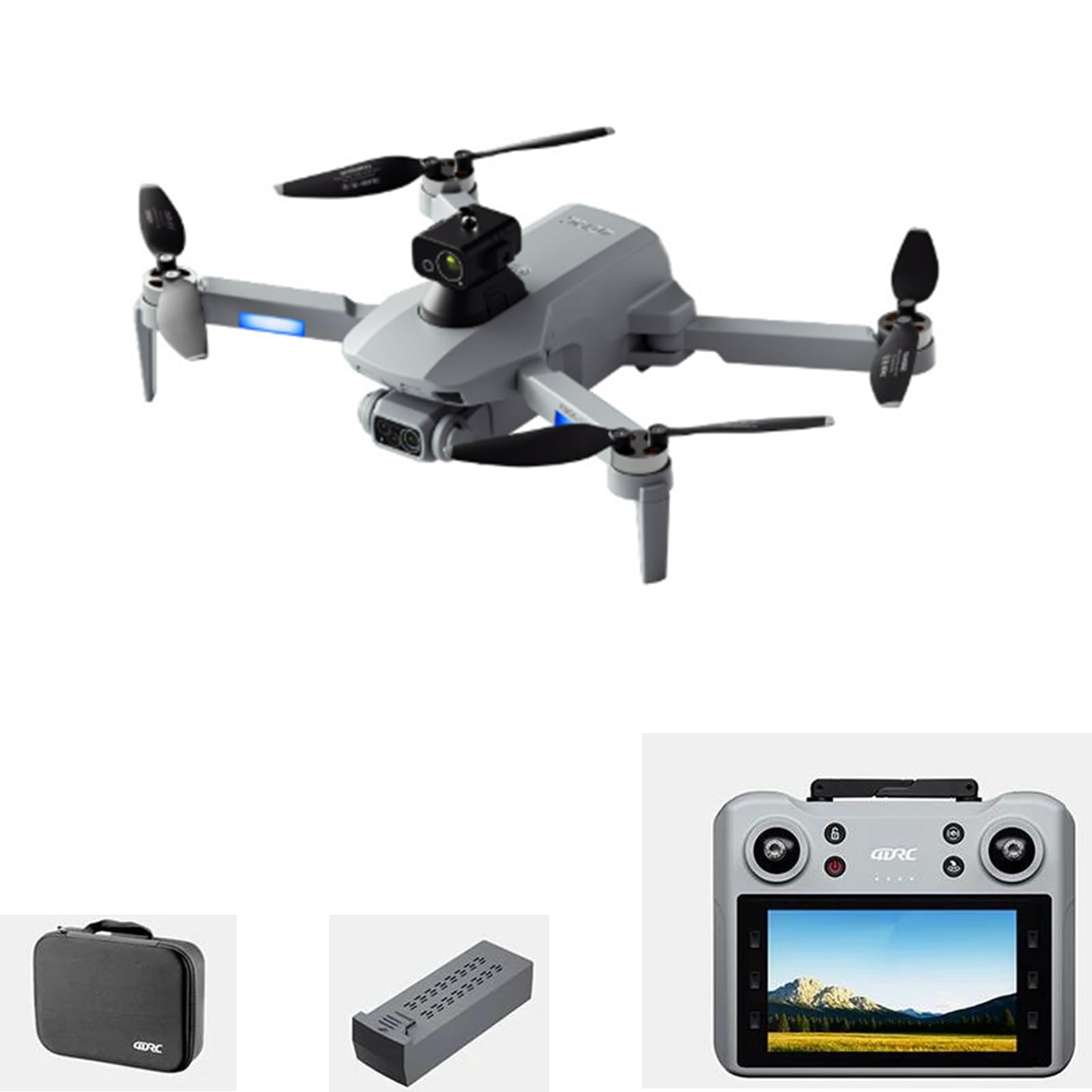 Triple battery,dron f8 max gps z profesjonalną kamerą hd, 5g wifi, fpv, unikający przeszkód, z dużym ekranem, zdalnie sterowany quadrocopter