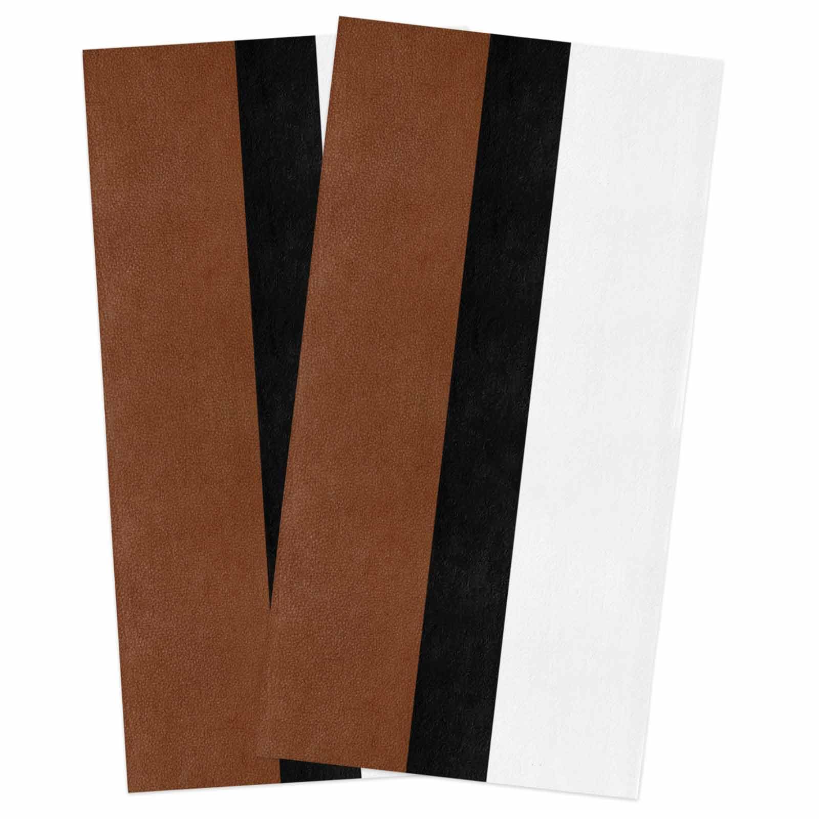DreamyCorner Kitchen Towels Set of 2 Brown Black White Dish Towels and Dishcloths Sets Decorative Tea Towel Boho Style Absorbent Hand Towels for