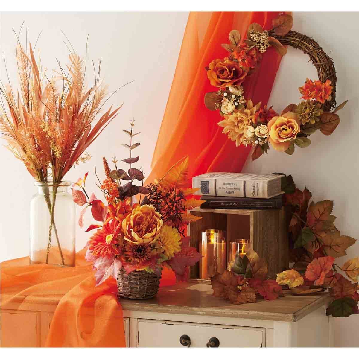 Amazon | パンパスグラス造花スプレー63cm 【 秋 装飾 飾り 造花