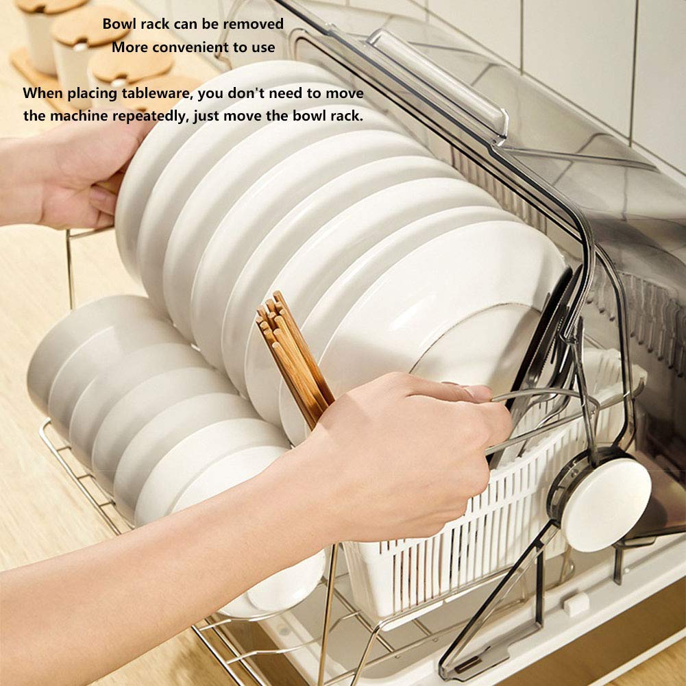Lavavajillas Compacto Mini-Sall Dishardryer para El Hogar Control Táctil Operación, Limpieza, Esterilización, Secado Y Almacenamiento Multiuso para Platos, Cuencos, Tazas, Regalos