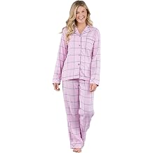 PajamaGram Worlds Softest Flannel Womens Boyfriend Pajamas
