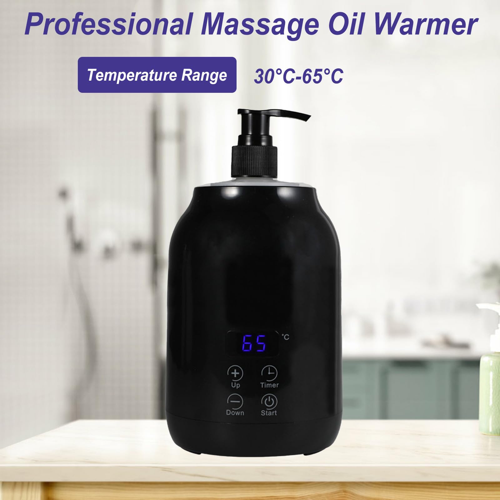 Öl Wärmer für Massage 250ml Massageöl-Heizung mit LED Anzeige Elektrische Massageöler Wärmer Creme beheizt Spender Gua Sha Roller Kit