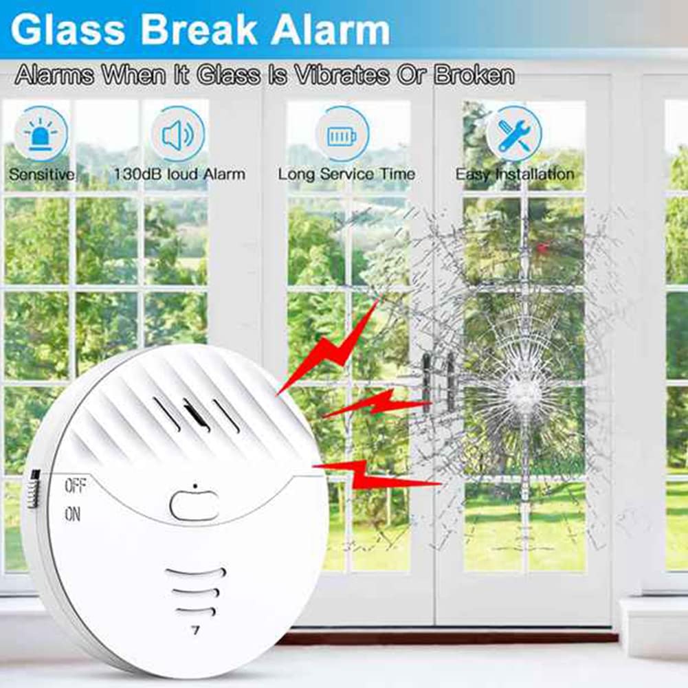 2 . Tuya Smart WiFi czujnik wibracji drzwi i okien alarm 130 dB alarm bezpieczeństwa bezpieczeństwo system antykradzieżowy, biały