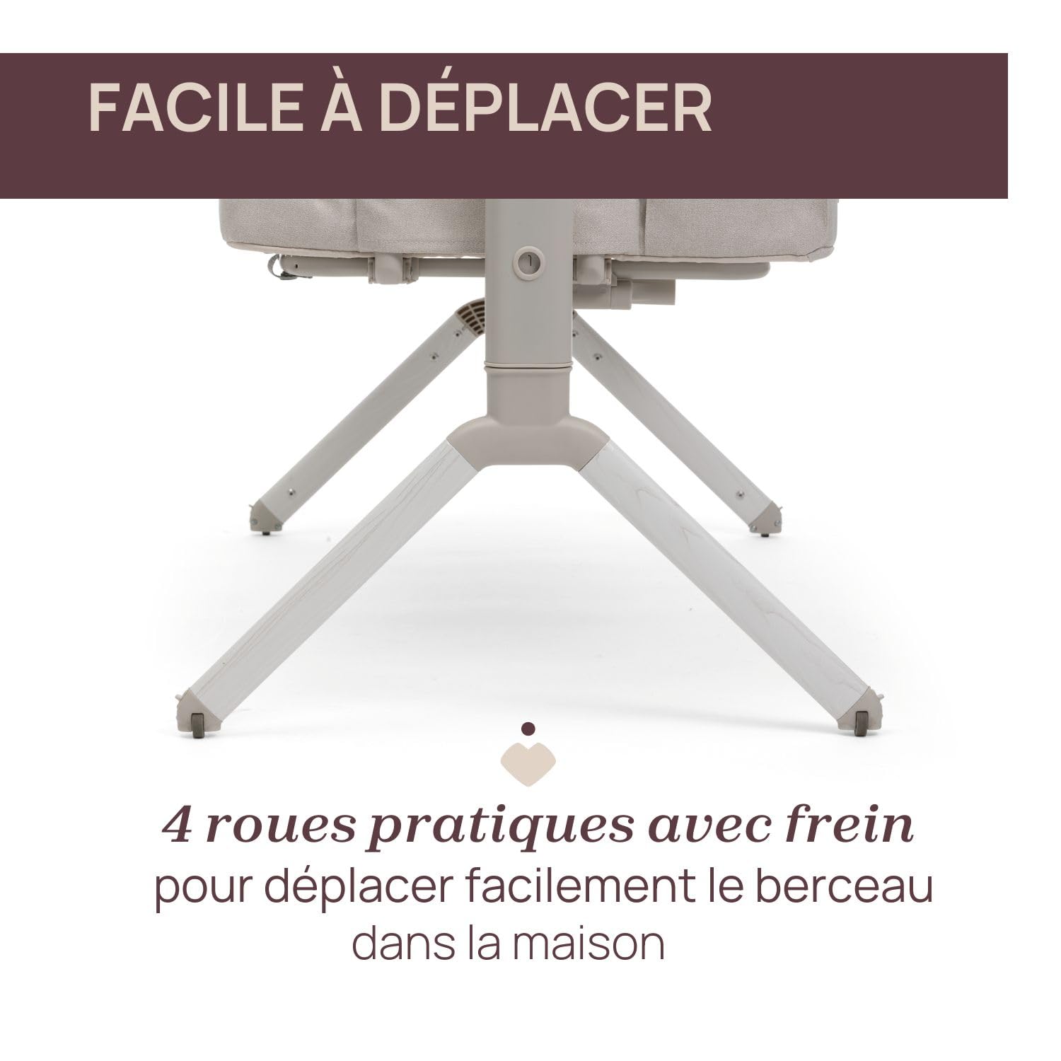 Chicco Next2Me Armonia Berceau nouveau-né côté lit 11 niveaux hauteur réglable 66-83 cm 4 roues Blanc