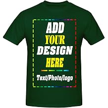 Custom T Shirts for Men & Women Design Your own Personalized Shirt Soft Stretch Classic Fit Crewneck Cotton T-Shirt