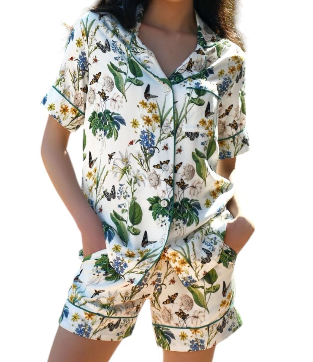 Villa Cotton Women's Italian-Designed Short Pajama Set - Silky-Soft, 100% Natural Luxe Viscose Rayon