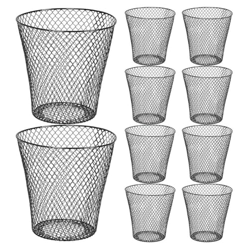 jiyaohui - Papelera de reciclaje de metal para oficina (10 piezas)