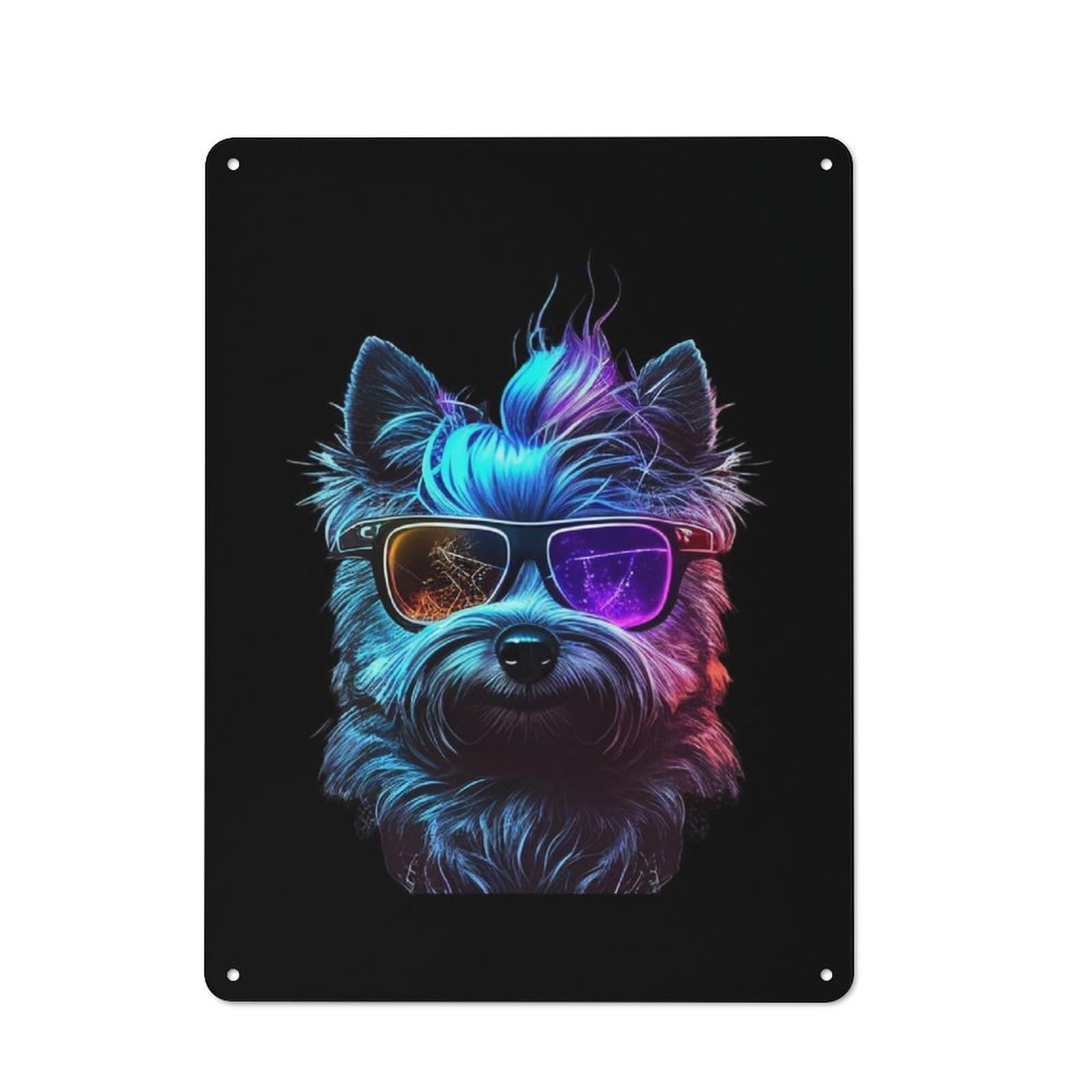 Junmoney Cairn Terrier For Lounge Or Reading Corner, Vintage Metal Sign 40X30cm, For Cooler-Season Styling In Lounge And Reading Corner