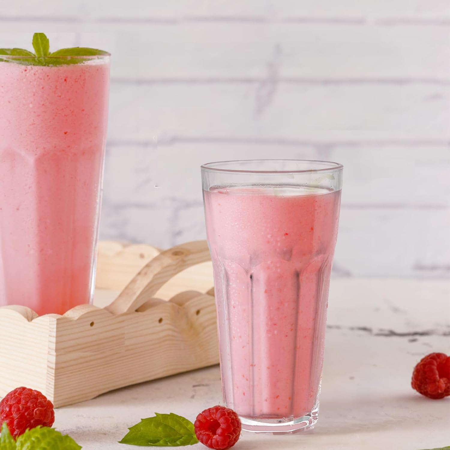 Yopay Set of 8 Highball Drinking Glasses, 12oz Lead-Free Tempered Water Glasses Thick Heavy Base, Clear Iced Hot Tea Glassware for Cocktail, Juice, Milkshake, Soda Beer Tumbler Cup - Image 9