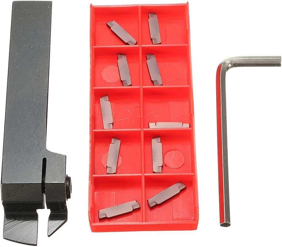 Dnasrivew MGEHR16-2 Parting Off Turning Tool Holder Lathe Tool + 10 MGMN200 Carbide Insert 1