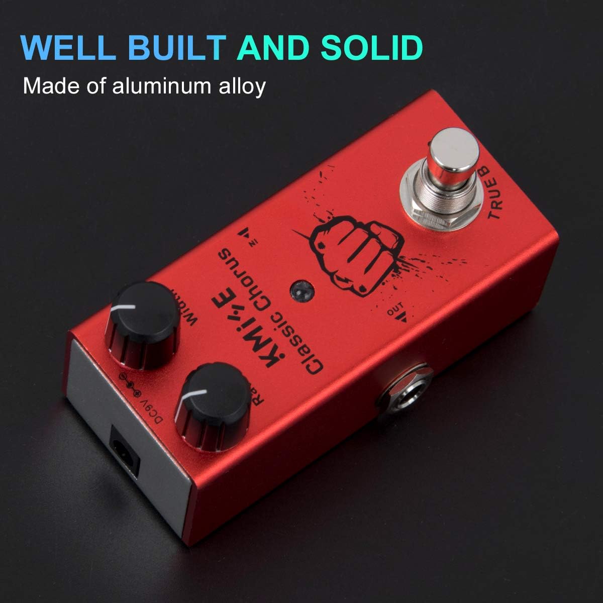 Kmise Classic Chorus Electric Guitar Effects Pedal,True Bypass,Tip‑Negative image 2