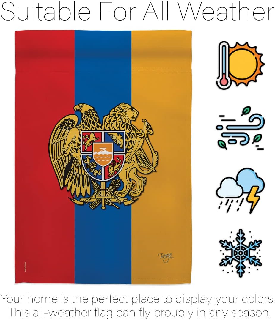 Breeze Decor H108195 Flags of The World Nationality Decorative Vertical House Flag, Multi-Color, 28" x 40"