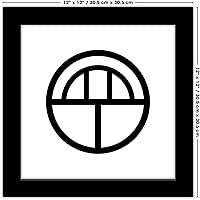 Vista 7 de Trends International Gallery Pops Naruto Shippuden - Arte de pared con símbolo del clan Yamanaka, versión enmarcada negra, 12 x 12 pulgadas