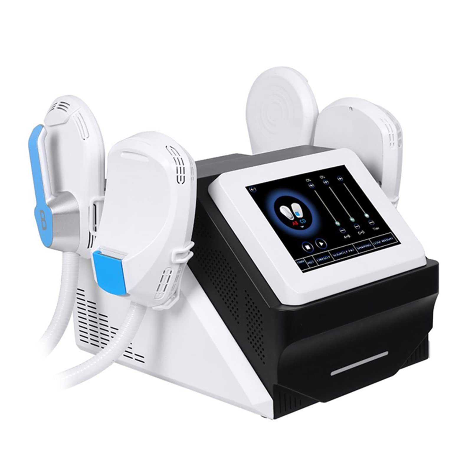 Portable Gym Equipment HI-EMT System Electromagnetic Waves Muscle Stimulates for Body Shape (4 Handles)