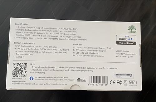 Miniatura 10 de WAVLINK USB 30 y USB C estación de acoplamiento universal para laptop con HDMI y HDMIDVIVGA con Gigabit Ethernet 6 puertos USB audio para Windows