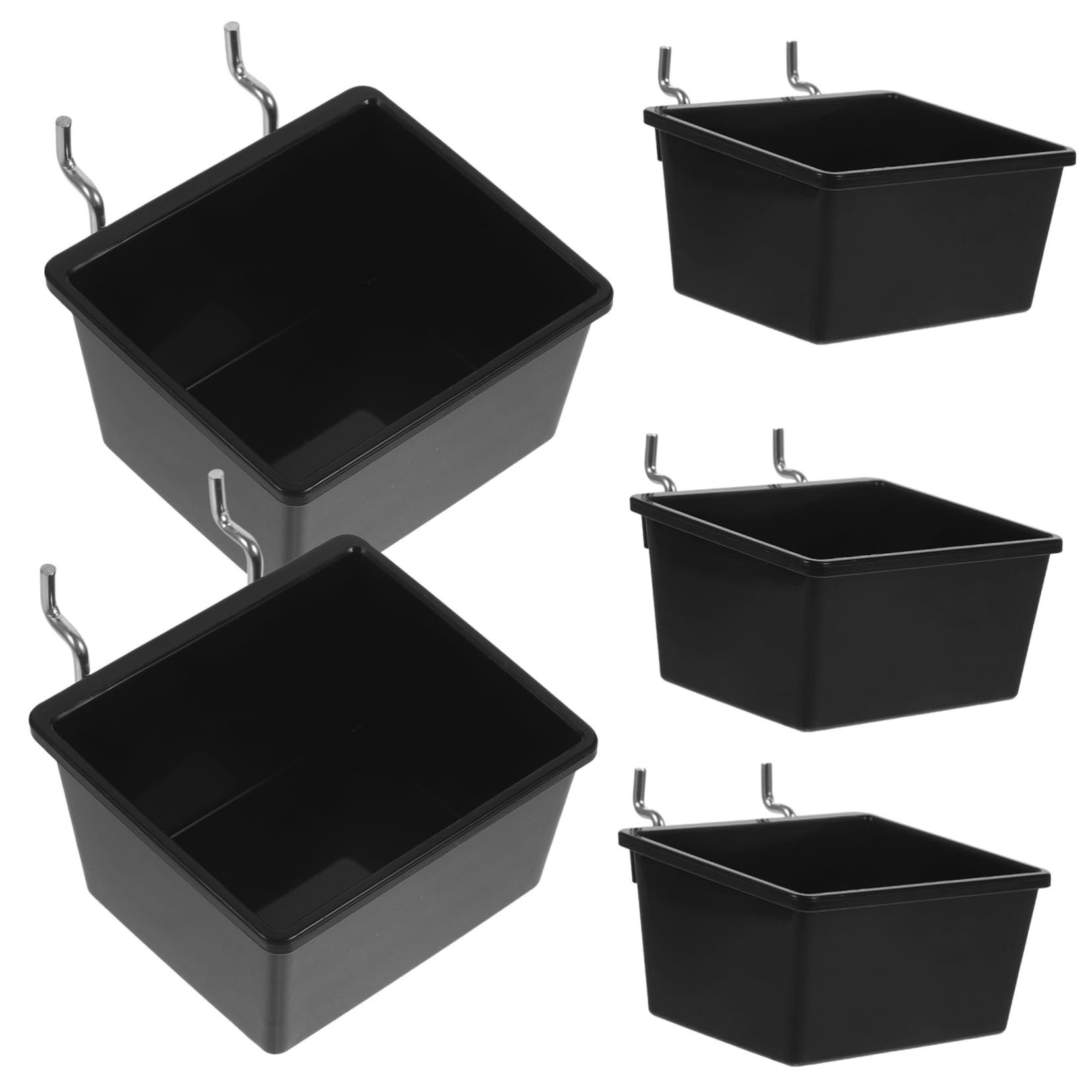 Pegboard Organiser Accessories 5pc Set Bins Baskets for Garage Tool Storage