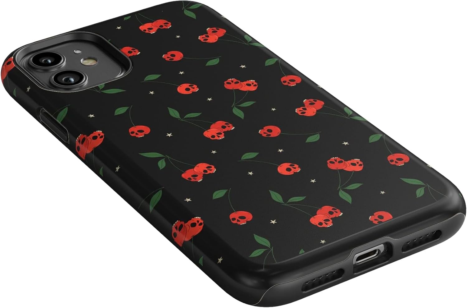 Casely iPhone 11 Case | Sweet Revenge | Cherry Skulls | Essential Slim Dual-Layer Protective Design