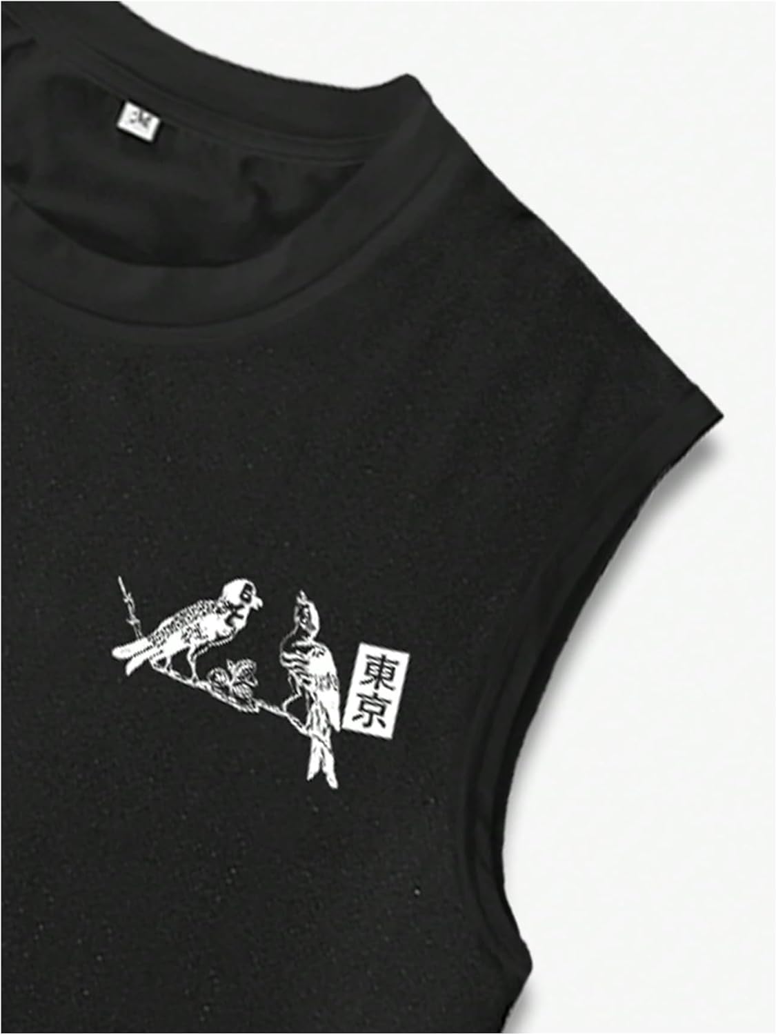 WDIRARA Men's Letter Floral Graphic Tank Top Crew Neck Sleeveless Summer T Shirts - Image 5