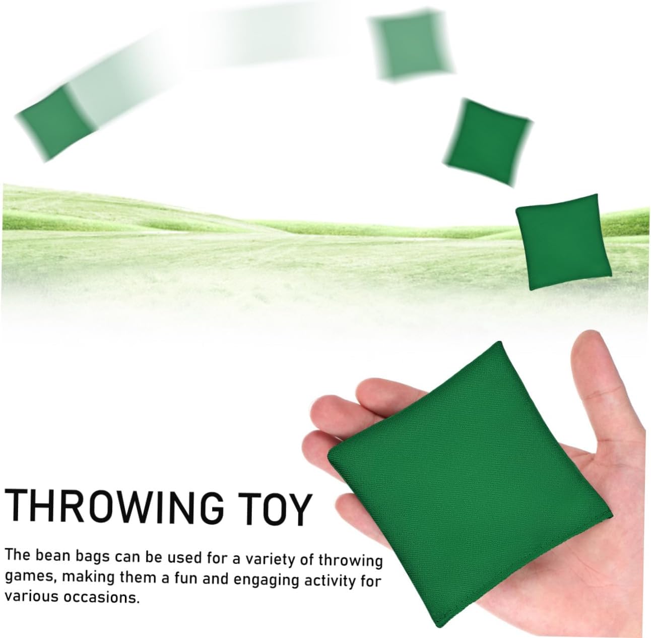 Kisangel 20pcs Bean Bags for Tossing Boys and Girls Outdoor Games Bean Bag Toss Toy Compact