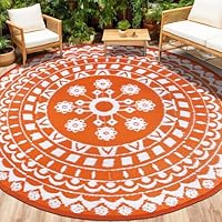 Capslpad Boho Outdoor Tapijten Rond 240 cm Waterdicht