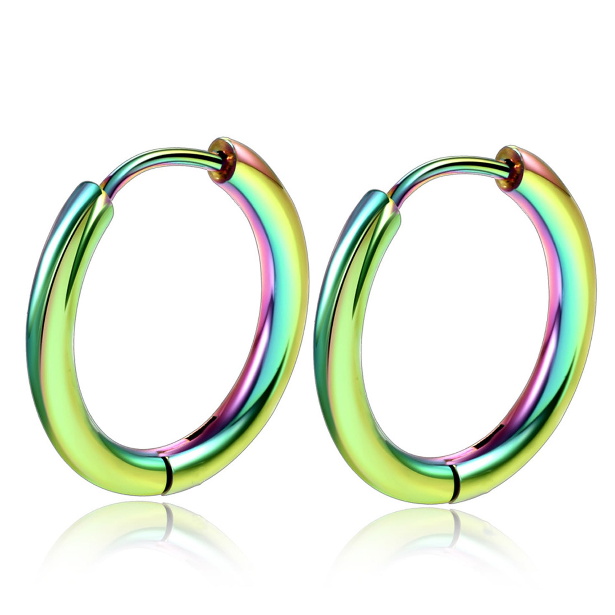 FACOKO G23 Titanium Earrings, Women Hoop Earrings for Sensitive Ears, Huggie Hoop Earrings, Cartilage Helix Sleeper Lightweight Small Hoop Earring,