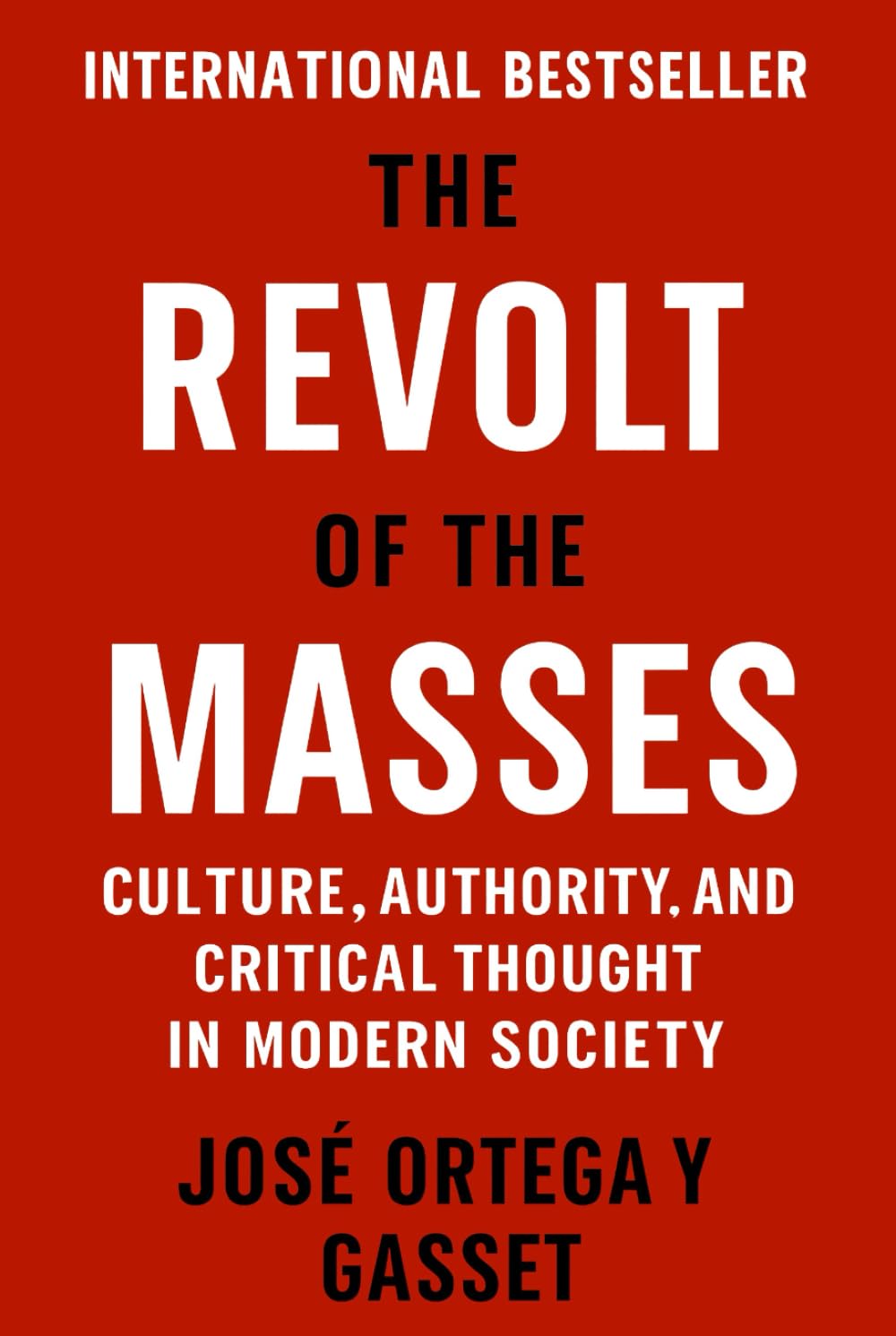The Revolt of The Masses: Culture, authority and critical thought in modern society (Psychological Forces in History)