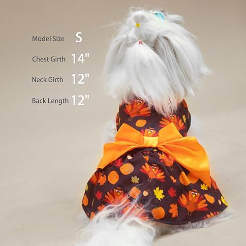 Miniatura 40 de PUPTECK Vestido de Navidad para perro, disfraz de cachorro, ropa para perros pequeños con falda de lazo, pijama Rojo (Navidad)