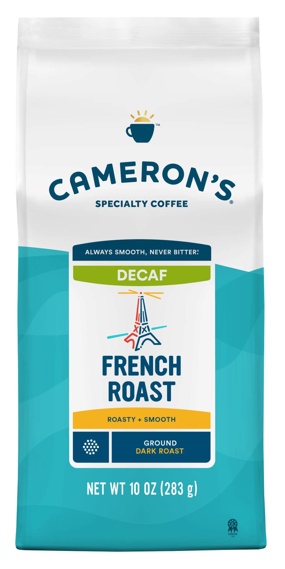 Cameron's Coffee French Roast Zestaw 6 torebek z ciemną mieloną kawą paloną, 100% Arabica, 284 ml