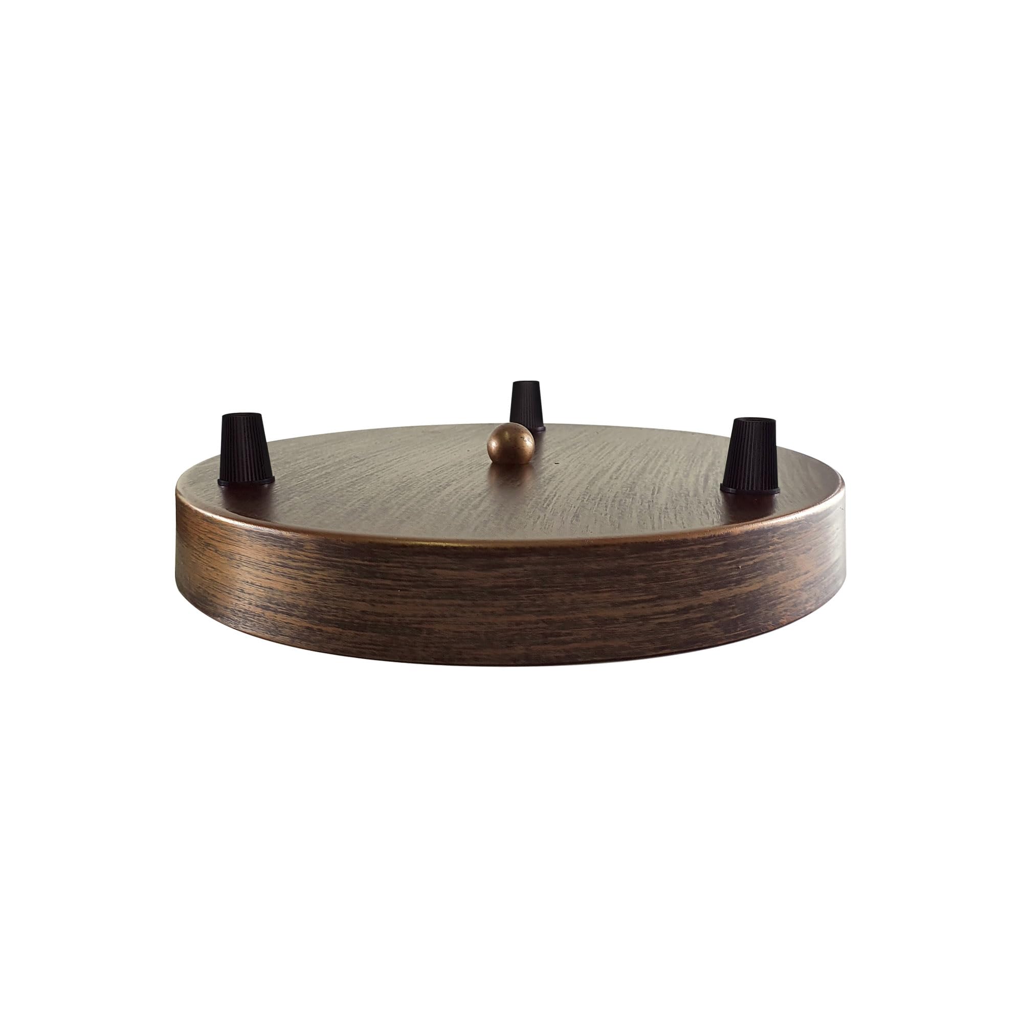 Brushed Copper Ceiling Rose 3 Outlet 200mm Metal Round Light Fitting Base for Pendant Light Cover Canopy Lamp Modern Ceiling Fixture Plate Ideal for Stylish Home Lighting Decorative Hanging Lights — image 1