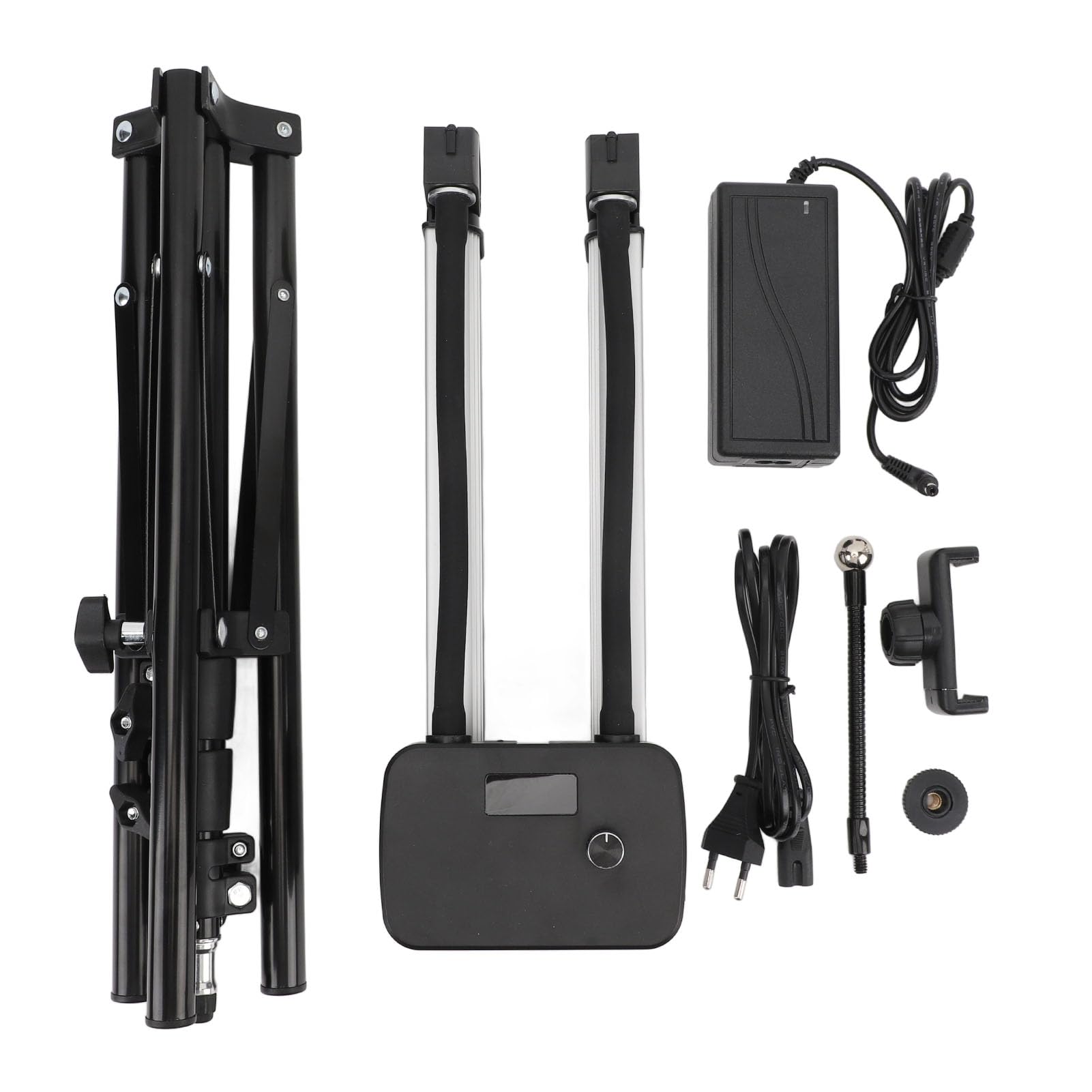 RiToEasysports Luz de Relleno de LED de Doble Brazos 45W Luz de Video Dimmable con Soporte de Trípode Ajustable 3000K-6500K Temperatura de Color para la Transmisión en Vivo Fotografía de Maquillaje