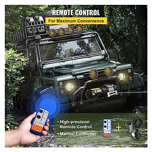 Winche Eléctrico Resistente 5700 lbs con Control Remoto miniatura 5
