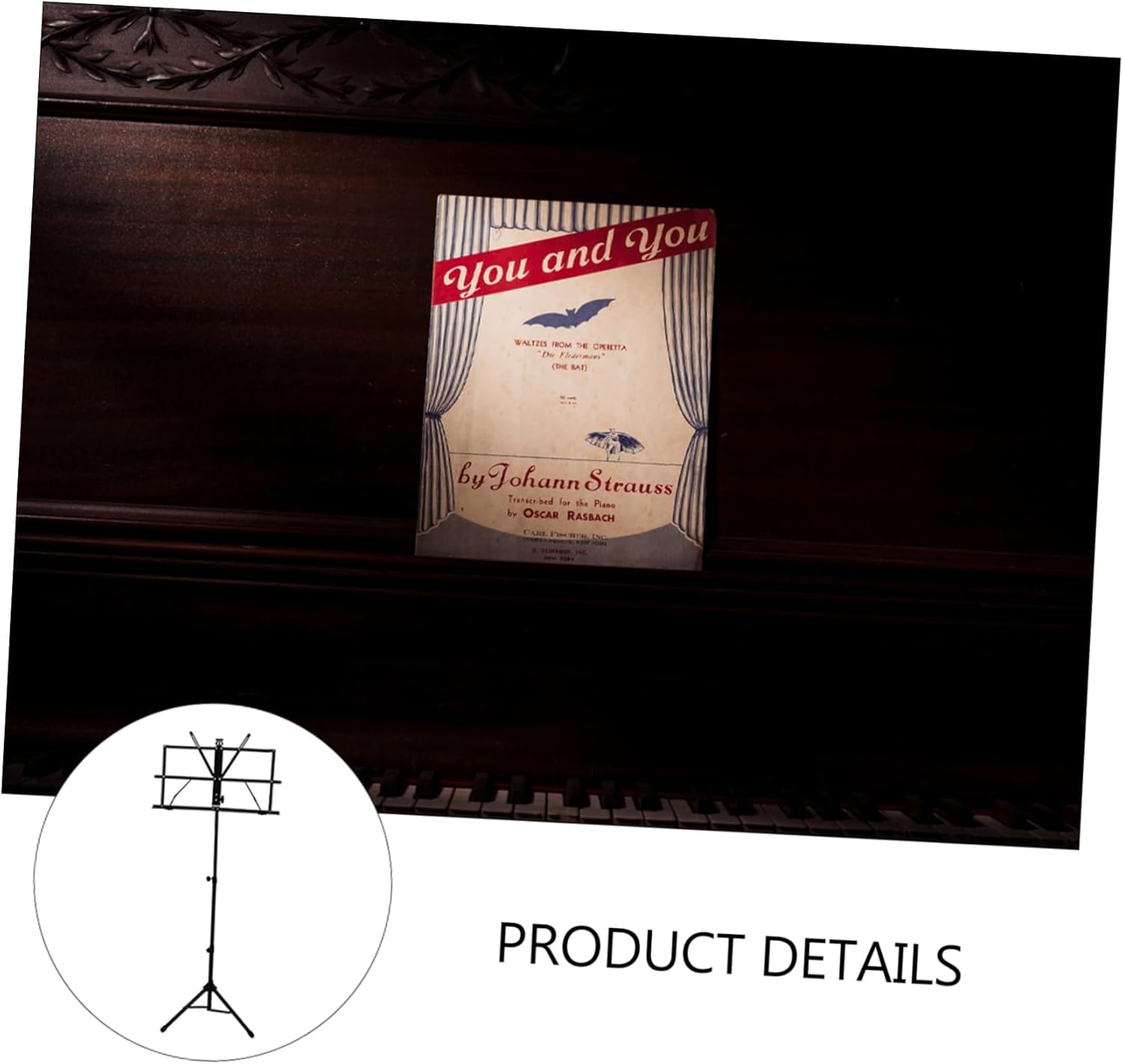 Book Holder Orchestral Sheet Music Stand Collapsible Music Stand Thickened Tripod for Musicians