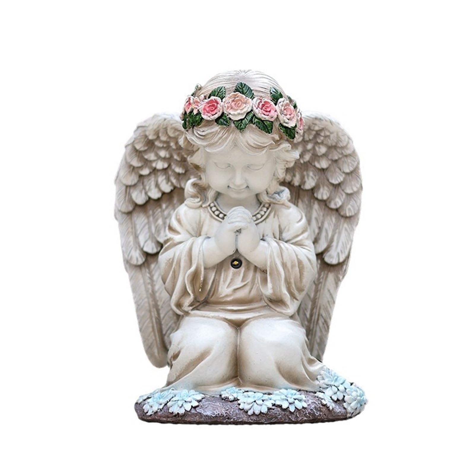 Solar Angel Statue Garden Ornaments Outdoor, Solar Statue Gardening Gifts