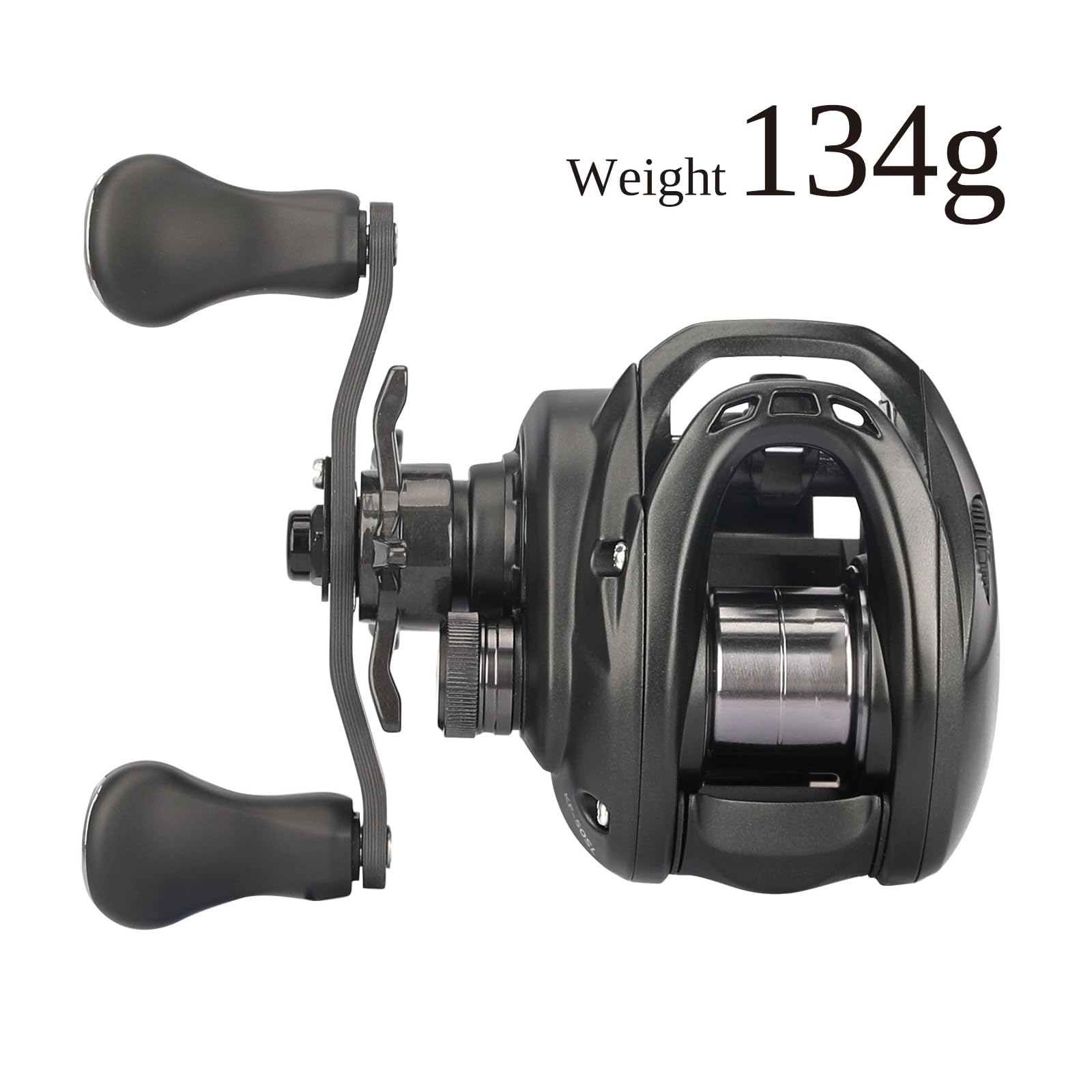 Mulinello da baitcasting, Dark Wolf Pro 50S, rapporto di trasmissione 7.1:1, resistenza massima 4 kg