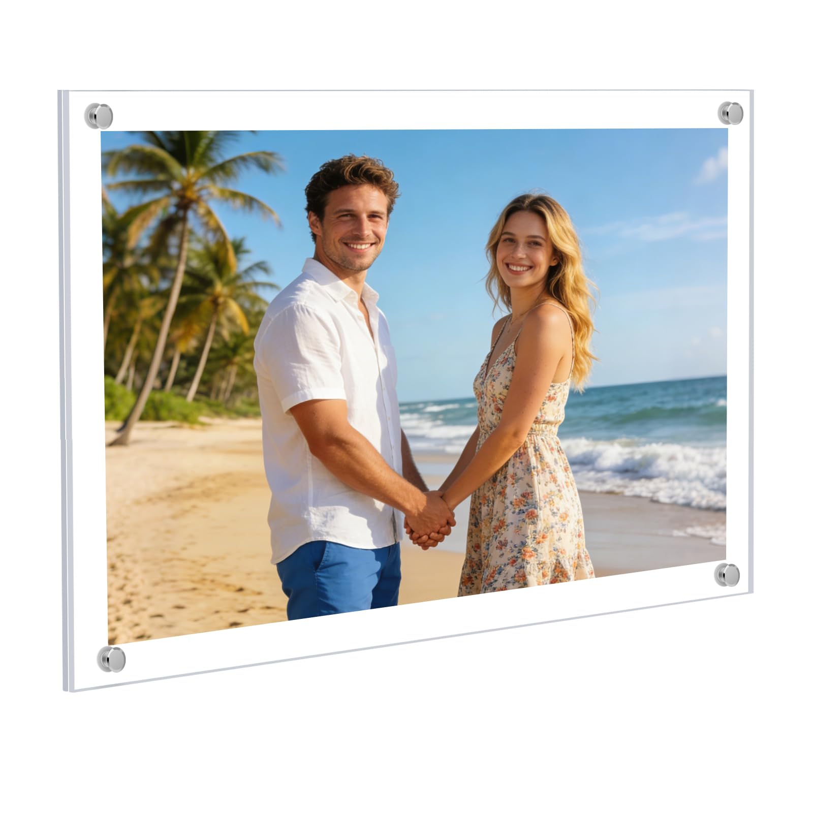 Amazon.com - Kalami 4x6 Acrylic Picture Frame Wall Mount Self