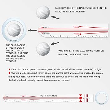 XINGGM Golf Putting Alignment Training Aid for Putting Green | Indoor & Outdoor Golf Putting Trainer,Come with Golf Ball & Putting Ring