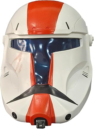 LUMZAG Casco de látex de Alien War Commando Boss SW Republic de cabeza completa, máscara de Airsoft para cosplay, disfraz de fiesta de Halloween,