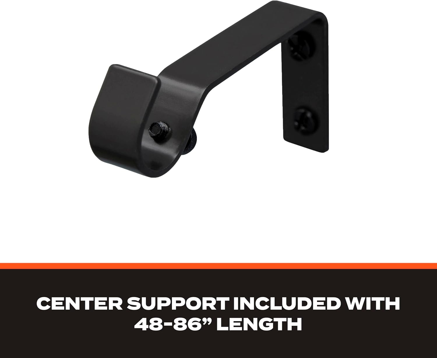 Sun Zero – Wrap Around Curtain Rod, Blackout Room Darkening Design with 5/8" Steel Tube, Adjustable 28–48", Black