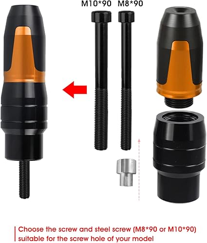 Miniatura 9 de Universal motocicleta anti caída tubo de escape barra de protección CNC marco de aluminio deslizante para GSXR 125 250 300 600 750 1000 CBR 500 125