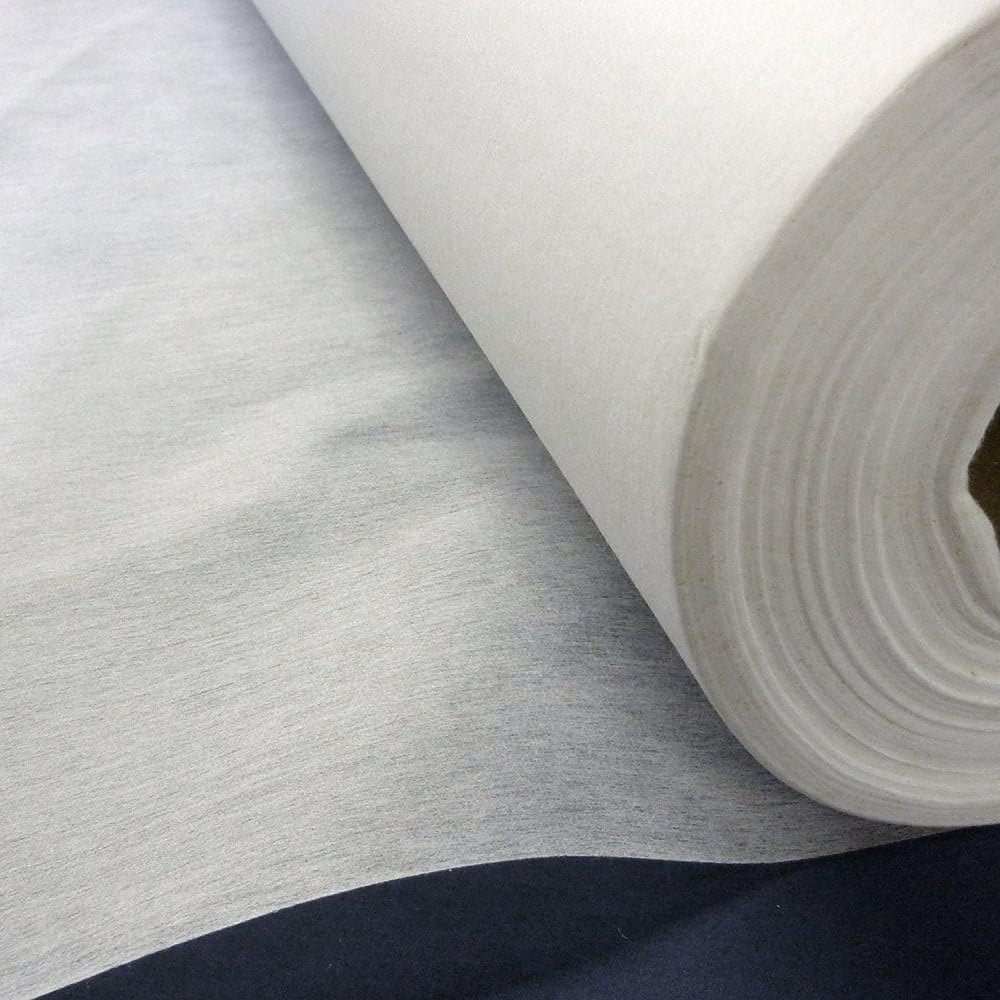 The Fabric Guys TFG Iron On 170cm Wide Fusible Interfacing White by Metre Precut Length Premium Quality Backing Heat & Bond Sewing Crafts (1 Metre)