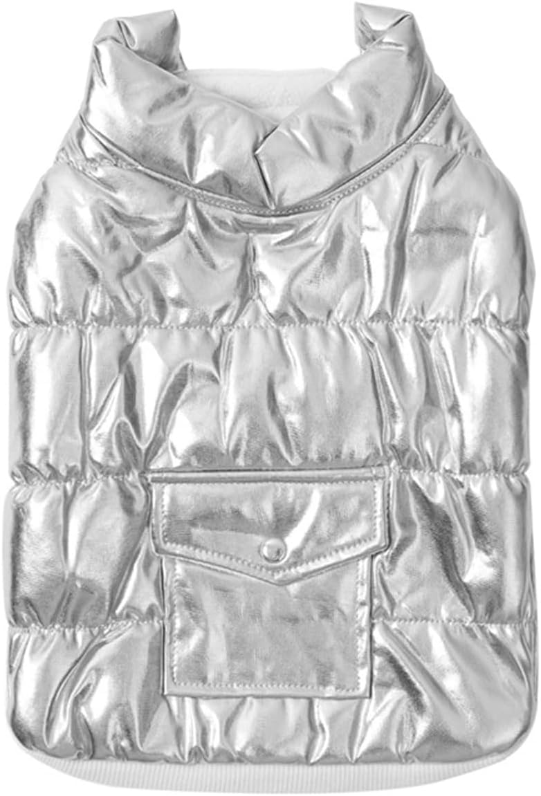 Reflective Winter Dog Coat, Waterproof Cold Weather Jacket with Pocket for Small Medium Large Dogs (Gray, Medium)