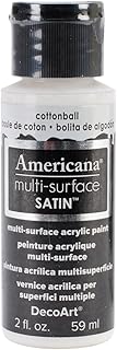 DecoArt Americana Multi-Surface Satin Acrylic Paint, 2-Ounce, Cotton Ball