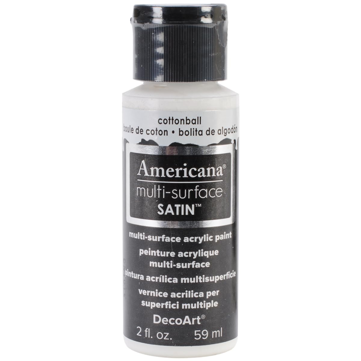 Decoart White Acrylics Multi-Purpose Paint, Cotton Ball Satin