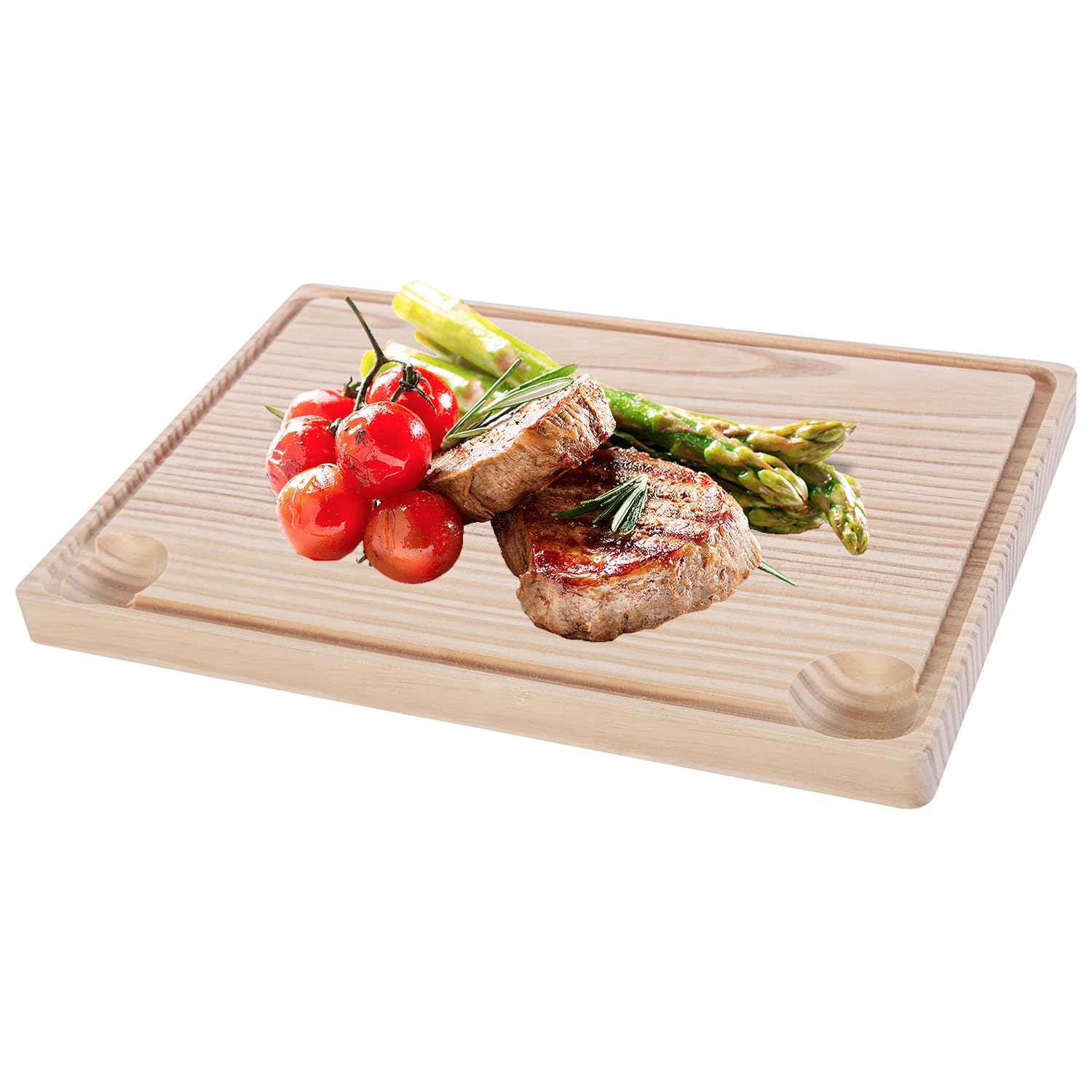 Tabla de Madera Cocina. Pack 6 Unidades 32x22cm. 2cm de Grosor. Tabla Carnes, Tabla de Cortar. Pescados, Verduras en Hostelería, Bar, Restaurantes, Hogar (32x22cm)