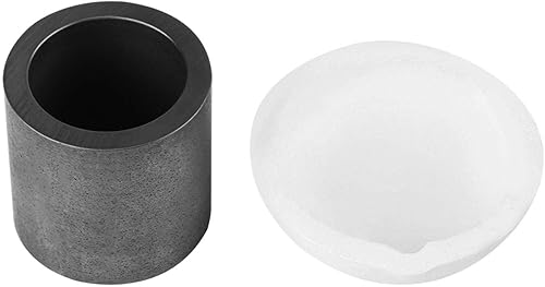 Miniatura 5 de Juego de 4 piezas de crisol de grafito, juego de moldes de lingote de alta pureza de grafito para fundición de antorcha de metal, oro, plata y