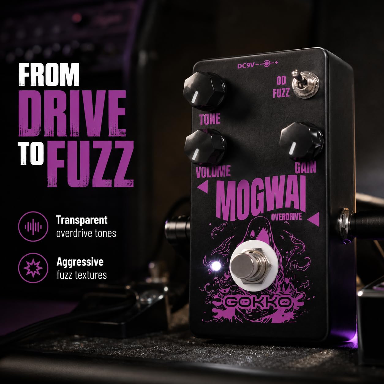 Amazon | GK-61 Mogwai オーバードライブ ギターペダル – エレキギター