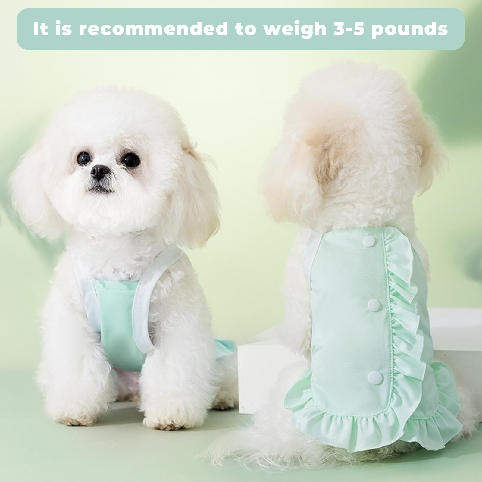 1Pc Fashionable Small Dog Dress Breathable Comfortable Cute Puppy Outfit Soft Lightweight Sleeveless Dog Clothes for Small Medium Dog - Image 2